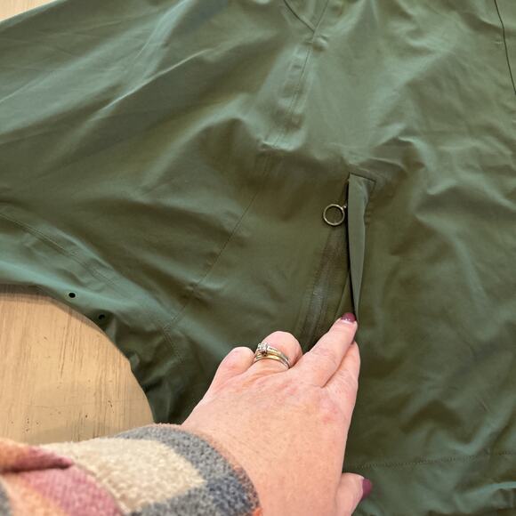 Fabletics Hunter Green Cropped Erica Full Zip Hooded Jacket Women’s Sz XXL - Picture 4 of 12